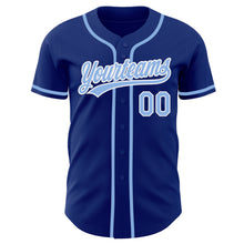 Load image into Gallery viewer, Custom Royal Light Blue-White Authentic Baseball Jersey