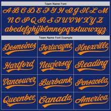 Load image into Gallery viewer, Custom Royal Bay Orange Authentic Baseball Jersey
