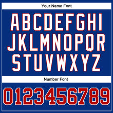 Load image into Gallery viewer, Custom Royal White Pinstripe Red-White Authentic Basketball Jersey