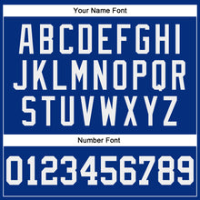 Load image into Gallery viewer, Custom Royal White Authentic Throwback Basketball Jersey