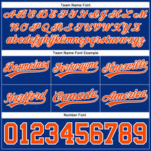 Load image into Gallery viewer, Custom Royal Orange-White Authentic Throwback Basketball Shorts