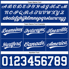 Load image into Gallery viewer, Custom Royal White Authentic Throwback Basketball Shorts