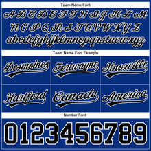 Load image into Gallery viewer, Custom Royal Black-White Authentic Throwback Basketball Shorts