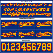 Load image into Gallery viewer, Custom Royal Gold-Red Authentic Throwback Basketball Shorts