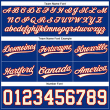 Load image into Gallery viewer, Custom Royal Cream-Red Authentic Throwback Basketball Shorts