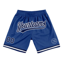 Load image into Gallery viewer, Custom Royal Navy-White Authentic Throwback Basketball Shorts
