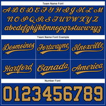 Load image into Gallery viewer, Custom Royal Old Gold-Black Authentic Throwback Basketball Shorts