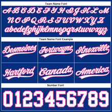 Load image into Gallery viewer, Custom Royal White-Pink Authentic Throwback Basketball Shorts