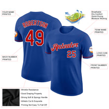 Load image into Gallery viewer, Custom Royal Red-White Performance T-Shirt