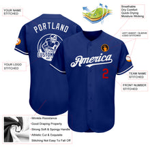 Load image into Gallery viewer, Custom Royal Red-White Authentic Baseball Jersey