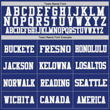 Load image into Gallery viewer, Custom Royal White-Gray Mesh Authentic Football Jersey