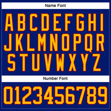 Load image into Gallery viewer, Custom Royal Gold-Red Hockey Lace Neck Jersey