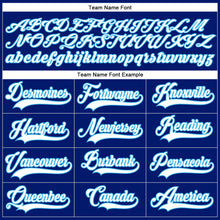 Load image into Gallery viewer, Custom Royal White-Sky Blue Hockey Lace Neck Jersey