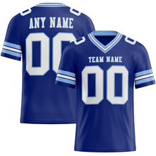 Load image into Gallery viewer, Custom Royal White-Light Blue Authentic Football Jersey