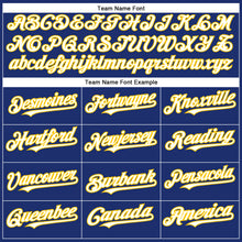 Load image into Gallery viewer, Custom Royal White-Yellow Authentic Baseball Jersey