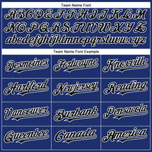 Load image into Gallery viewer, Custom Royal Black-White Authentic Baseball Jersey