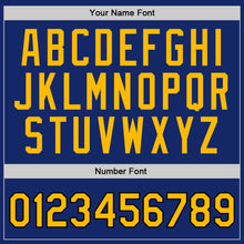 Load image into Gallery viewer, Custom Royal Gold-Black Authentic Throwback Basketball Jersey