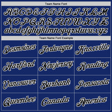 Load image into Gallery viewer, Custom Royal Black-White Authentic Throwback Basketball Jersey