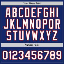 Load image into Gallery viewer, Custom Royal White-Red Authentic Throwback Basketball Jersey