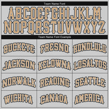 Load image into Gallery viewer, Custom Gray Old Gold-Black Authentic Throwback Basketball Jersey