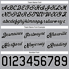 Load image into Gallery viewer, Custom Gray Black Pinstripe Black-White Authentic Basketball Shorts