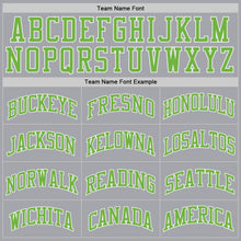 Load image into Gallery viewer, Custom Gray Neon Green-White Authentic Throwback Basketball Jersey
