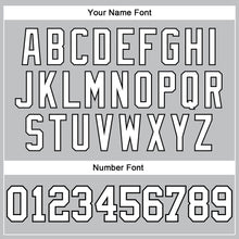 Load image into Gallery viewer, Custom Gray White-Black Authentic Throwback Basketball Jersey