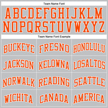 Load image into Gallery viewer, Custom Gray Orange-White Authentic Throwback Basketball Jersey