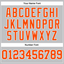 Load image into Gallery viewer, Custom Gray Orange-White Authentic Throwback Basketball Jersey