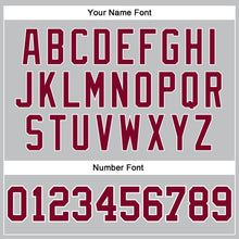 Load image into Gallery viewer, Custom Gray Maroon-White Authentic Throwback Basketball Jersey