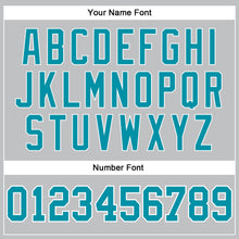 Load image into Gallery viewer, Custom Gray Teal-White Authentic Throwback Basketball Jersey