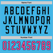 Load image into Gallery viewer, Custom Sky Blue Pink-Black Hockey Jersey
