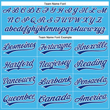 Load image into Gallery viewer, Custom Sky Blue Royal-White Authentic Baseball Jersey