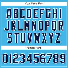 Load image into Gallery viewer, Custom Sky Blue Navy-White Authentic Baseball Jersey