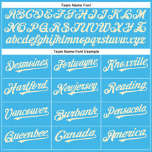 Load image into Gallery viewer, Custom Sky Blue Cream Authentic Baseball Jersey