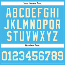 Load image into Gallery viewer, Custom Sky Blue Cream Authentic Baseball Jersey