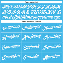 Load image into Gallery viewer, Custom Sky Blue White Performance T-Shirt