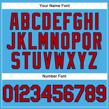 Load image into Gallery viewer, Custom Sky Blue Red-Navy Performance T-Shirt