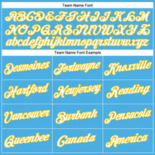 Load image into Gallery viewer, Custom Sky Blue White-Yellow Performance T-Shirt