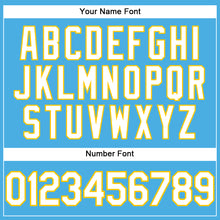Load image into Gallery viewer, Custom Sky Blue White-Yellow Performance T-Shirt