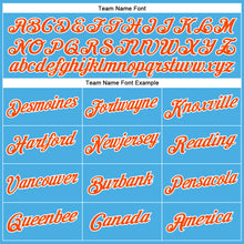 Load image into Gallery viewer, Custom Sky Blue Orange-White Performance T-Shirt