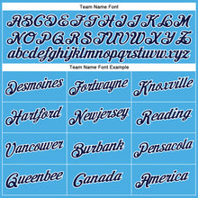 Load image into Gallery viewer, Custom Sky Blue Navy-White Performance T-Shirt