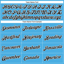 Load image into Gallery viewer, Custom Sky Blue Black-White Performance T-Shirt