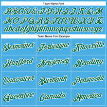 Load image into Gallery viewer, Custom Sky Blue Kelly Green-White Performance T-Shirt