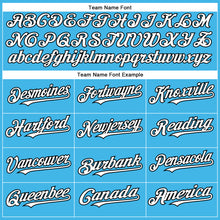 Load image into Gallery viewer, Custom Sky Blue White-Black Authentic Baseball Jersey