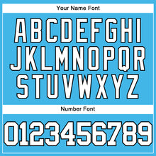 Load image into Gallery viewer, Custom Sky Blue White-Black Authentic Baseball Jersey