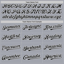 Load image into Gallery viewer, Custom Gray Black Pinstripe White Authentic Sleeveless Baseball Jersey