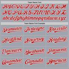 Load image into Gallery viewer, Custom Gray Red-White Authentic Sleeveless Baseball Jersey