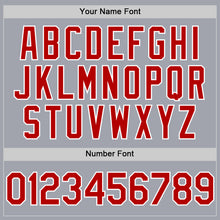 Load image into Gallery viewer, Custom Gray Red-White Authentic Sleeveless Baseball Jersey