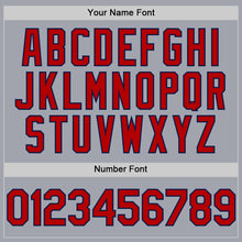 Load image into Gallery viewer, Custom Gray Red-Navy Authentic Sleeveless Baseball Jersey